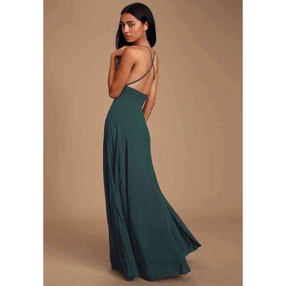 Lulu's Forest Green Maxi Dress - Picture 2 of 6